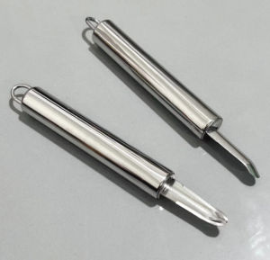 🦐 Home Stainless Steel Shrimp Stomach Remover/Deveining Tool/Vein Cutter/Vein Device/Multifunctional Durable Design/Smooth/Ergonomic/No Burrs/Not Easy to Scratch Cookware Stainless Steel Back Scraping Magic Tool