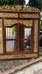jendela Krepyak jati emas 100x80 Ready stock