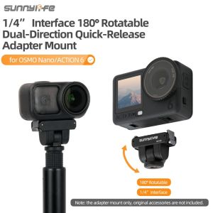 Dual-Direction Magnetic Adapter Base for DJI Osmo Nano/Action 6 Camera Adjustable Quick-Release Dual-Claw Adapter