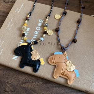 [COD] Auto Stuff สร้อยคอหนังม้าประดับด้วยลูกปัดแฟชั่นวินเทจสำหรับผู้หญิงจี้สร้อยคอยาวสร้อยคอโซ่กระดูกไหปลาร้าเครื่องประดับของขวัญเครื่องประดับ