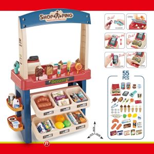 Home Supermarket (55 pcs.) *กล่องบรรจุบุบ* ของเล่นเด็ก ซูเปอร์มาร์เก็ต | ของเล่นเสริมพัฒนาการ ของเล่นจำลอง บทบาทสมมุติ