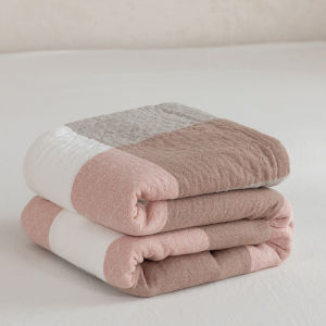 ZH Washable Pure Cotton Multifunctional Gauze Blanket Soft Skin-friendly Thin Summer Air Conditioning Blanket Bedspread