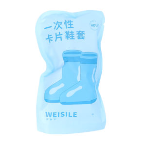 5pcs Portable Waterproof Boot Covers Plastic Non-slip Wear Disposable Shoe Covers Overshoes Rain Shoe Covers Mud-proof