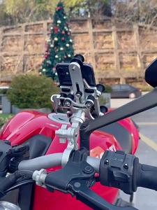 AE New motorcycle aluminum alloy phone holder electric vehicle and motorcycle shockproof navigation stand riding and motorcycle touring phone mount