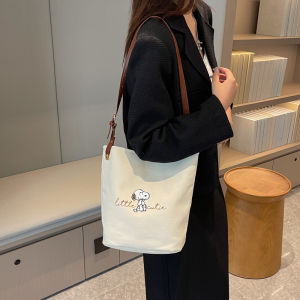 TOP WOMEN PH Korean Style Snoopy Print Casual Canvas Tote Bag for Women Sling Street Style Bag School Season