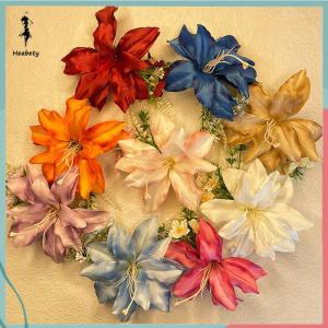 ส่วนลด 10 บาท สำหรับการซื้อ 1 ชิ้น Fashion Headwear Hawaiian Flower Hair Clips Romantic Side Clip Sweet Bangs Hair Clip Artificial Flower Hair Accessories Gifts
