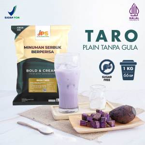 Bubuk Minuman Taro Plain Tanpa Gula 1 kg - Serbuk Talas Premium JPS [plain-fruit]
