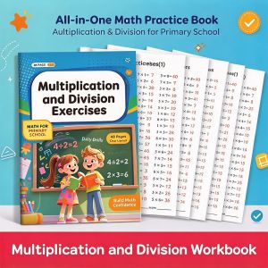 Kids Early Math Learning Exercise Toy 48 Pages Times Table Multiplication Division Mixed Mental Arithmetic Number Calculation Practice Educational Activity Kit