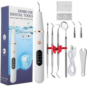 Ultrasonic Dental Scaler Plaque/Tartar Remover for Teeth Dental Calculus Remover Teeth Cleaning Kit with LED Light & 3 Adjustable Modes