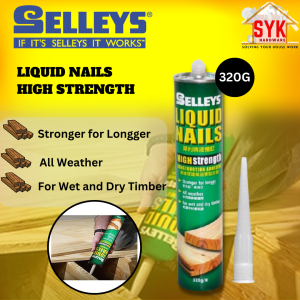 SYK Selleys Liquid Nails High Strength Construction Adhesive All Purpose Wood Glue Gam Penampal Kayu 320G