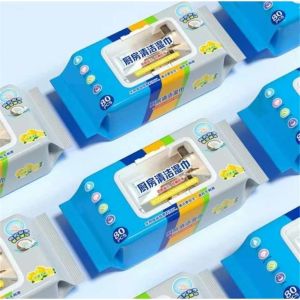 80Pcs Big Size Wipes Kitchen Wipes Effectively Remove Oil Stains Disposable Special Cleaning Wipes