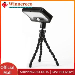 【winnereco】Solar Wall Light Solar Powered Flood Light IP65 Waterproof Motion Sensor LED Induction Lamp 3 Modes for Garden Yard Path