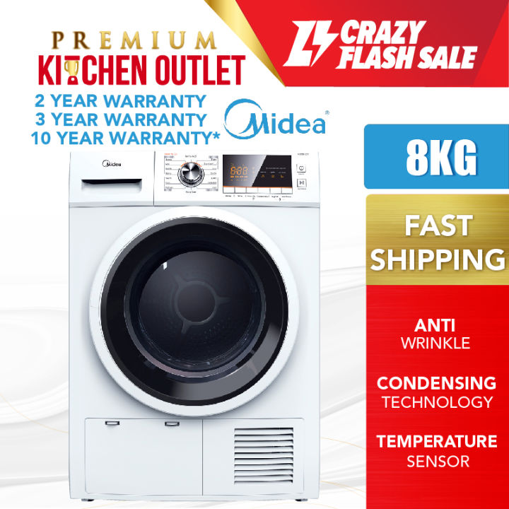【Own Truck Delivery】Midea 8KG Dryer With Condensing Electronic Control