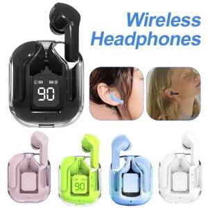 HEADSET WIRELESS MAKARON LED DIGITAL DISPLAY - HEADPHONE IN EAR