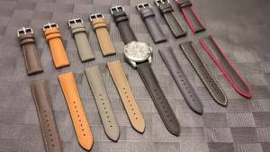 Palm Grain Cowhide High quality FKM Rubber strap Waterproof and comfortable to swear Universal Watch band for Men2026