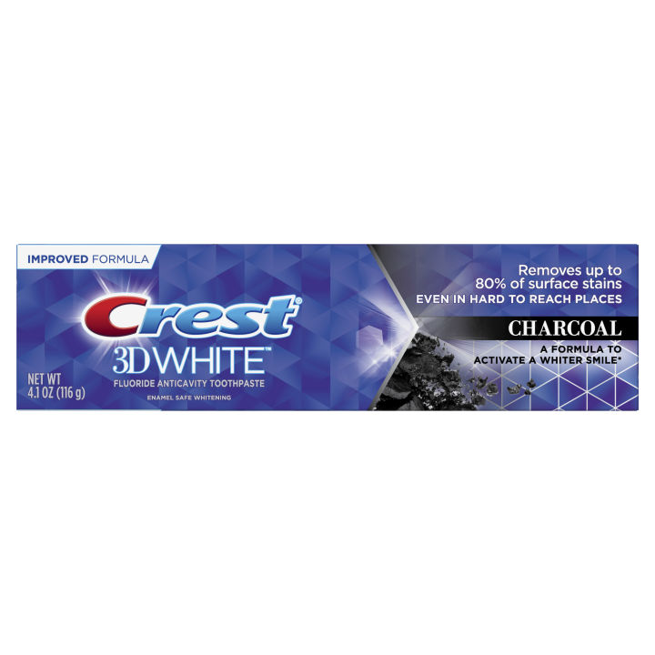 CREST 3D White Improved Formula Anticavity Toothpaste 4.1oz - Charcoal ...