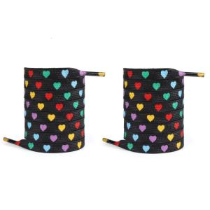 Trái Tim In dây cột giày 100Cm Dài Dây Giày Phẳng Polyester dây giày Thay Thế Cho Sneakers Runners Giày vải Khởi Động