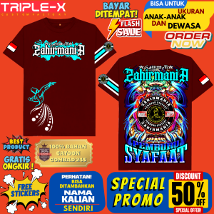 KAOS ZAHIRMANIA LENGAN PENDEK UKURAN ANAK DAN DEWASA"FREE STIKER"