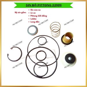 Bộ sin pittong sửa chữa cho van chia hơi loại pit tông 22mm bằng đồng. Hàng Djeng (Hàn Quốc)