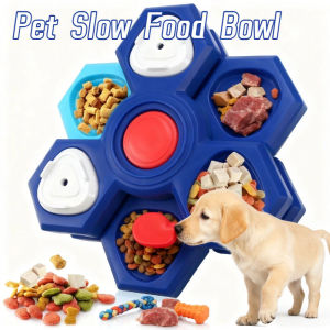Slow Feeder Pet Bowl Anti Choke Puzzle Toy Pet Bowl for Anjing Kucing Improve Digestion