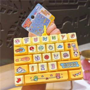 QEARC keyboard Decompression Button Toy 26 Key Creative Design Keyboard Keychain New Design Novelty Charms keyboard Pendant Childrens Bag