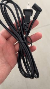 2M 2 Prong Angled AC Supply Cord Replacement Wall Wire For TV Printer Monitor Laptop