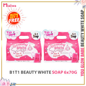 B1T1 You Glow Babe Beauty White Soap 70g Sabon Pampaputi Whitening Exfoliating Moisturizing Facial Body Wash Moisturizer Glycerin Shea Butter Acne Pimple Pores Pekas Melasma Scar Blemishes Blackheads Wrinkles Dark Spots Hydrating Beauty Glass Skin Care
