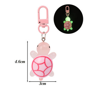 【WOKEN】พวงกุญแจเต่าเรืองแสง5ชิ้นพวงกุญแจรูปสัตว์น่ารักพร้อมจี้กระเป๋านักเรียนสะพายหลังพวงกุญแจรถสีสันสดใสของขวัญสำหรับคู่รัก