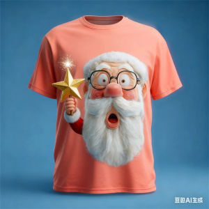 2025 Áo thun Giáng sinh mới cho nam nữ in 3D ông già Noel cổ tròn áo thun đồ họa thoải mái vừa vặn trang phục lễ hội thời trang đường phố