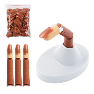 Artificial Nail Training Hand Kit With Flexible Joints And Non Slip Stand For Skill Improvement