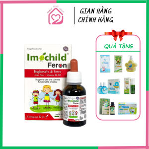 Siro Sắt Nhỏ Giọt Hữu Cơ Imochild Feron lọ (30ml) - Bổ Sung Sắt Vitamin B12 Hỗ Trợ Biếng Ăn Ngăn Ngừa Thiếu Máu