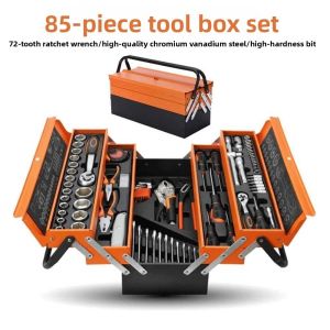 NOONOR 85 Pcs Multi-function Hand Tool Set Folding Design Combination Set Repair Tool Set  Box Socket Wrench Set Mechanic Repair