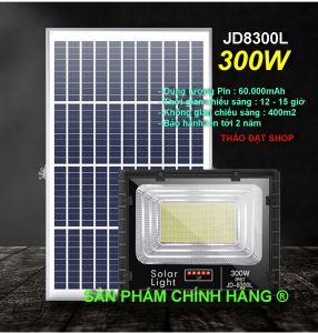 THẢO ĐẠT - ĐÈN PHA NĂNG LƯỢNG MẶT TRỜI CHÍNH HÃNG JINDIAN JD-8300L (300W).