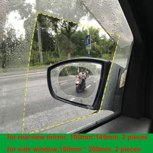 Car Rearview Mirror Side Window Rainproof Sticker Anti-glare Film Clear View In Rain and Dark for Safe Driving 100X145 and 150X200