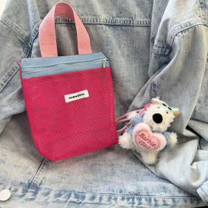 (Local Stock) 20x19cm Dopamine Mesh Travel Toiletry Bag  Makeup Bags with Zipper  Straps Portable Organiser - Lightweight Pastel Ventilated Skincare Organizer