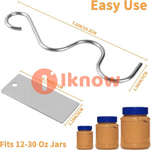 Tôi biết bơ đậu phộng tự nhiên khuấy phù hợp với 12-30 oz lọ | thép không gỉ | cho trộn khác nhau bơ & mứt