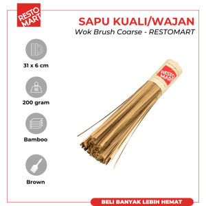 Sapu Kuali / Sapu Wajan / Wok Brush Coarse RESTOMART Bambu (2689009) (F12)