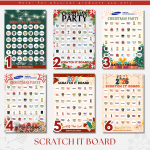 Scratch It Board Christmas or Year-End Party Edition Funny Game Board for Family and Friends Interactive Fun Activity