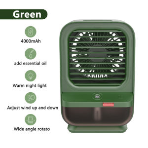 2021 Desktop Humidifier Swing Spray Cool Fan 2 in 1 Water Cooler Fan Cooling Cooler Mini Air Conditioner Fan USB Portable Air Cooler Fan For Office Home