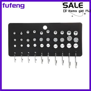 fufeng 20 Pairs Womens Earrings Set Earrings For Women Bohemian Fashion Jewelry Geometric Stud Earrings
