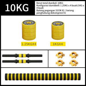 20KG Alat Olahraga Fitness Dumbell KARET /30KG/40KG barbel set Max angkat beban fitness/Peralatan Kebugaran Angkat Berat