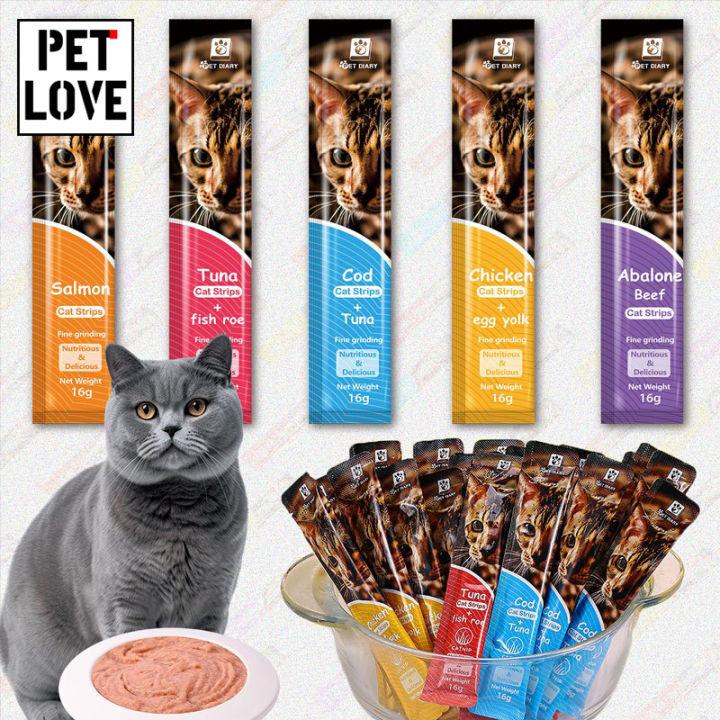 100pcs 16g Cat Treats Cat Snacks Cat Kitten Snacks Cat Treats Fresh Wet ...