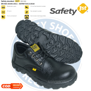 sepatu safety pendek model tali bahan berkualitas premium