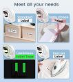 Label Maker Machine with Tape - Portable Inkless Bluetooth Printer,  Thermal Printer Handheld Labeler with Multiple Templates Icon Font for Smartphone for. 