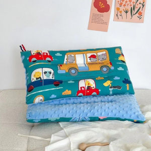 50x30cm Kids Pillow 100% Cotton Washable Sleep Enhancing Premium Nap Pillow for Children