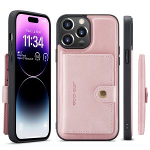 For iPhone 14 13 11 12 Mini Pro Max iPhone 6 6S 7 8 Plus SE 2022 X XR XS Max Luxury Phone Case Magnetic Detachable Leather Wallet Card Slot Holder Back Cover Casing