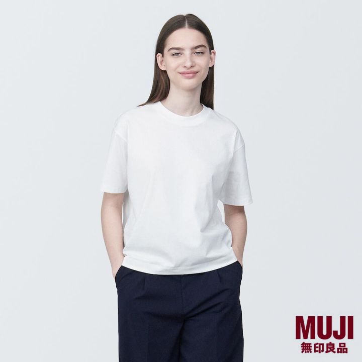 MUJI Ladies Jersey Crew Neck S S T shirt Lazada Singapore