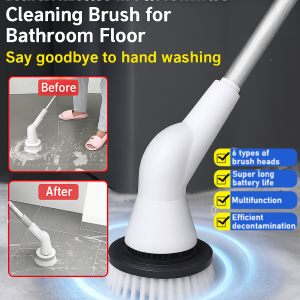 Multi-Function Wireless Electric Spin Scrubber – Low Noise Handheld Cleaning Brush for Sinks Dishes Pots Pans & Bathroom Floor