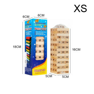 Wooden Blocks Stacking Balancing Game Tower Tumbling Board with Dice / Permainan Blok Kayu