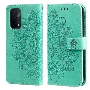 For OPPO A18 A38 A58 A59 A78 A79 A98 A56 A17K A57S A77S A17 A57 A77 A96 A76 A95 A55 A16 A74 5G A94 A74 A54 4G Phone Case Embossed Petal Leather Shockproof Wallet Flip Cover Casing